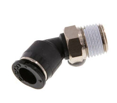 6mm x R1/8'' 45° Winkel-Steckverschraubung mit Außengewinde Messing/PBT NBR Kompakte Ausführung