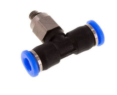 3mm x M 3 Inline T-Stück Steckverschraubung mit Außengewinde Stahl/PBT NBR Drehbares Kompaktdesign [2 Stück]