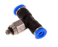3mm x M 3 Inline T-Stück Steckverschraubung mit Außengewinde Stahl/PBT NBR Drehbares Kompaktdesign [2 Stück]