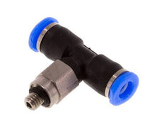 3mm x M 3 Inline T-Stück Steckverschraubung mit Außengewinde Stahl/PBT NBR Drehbares Kompaktdesign [2 Stück]