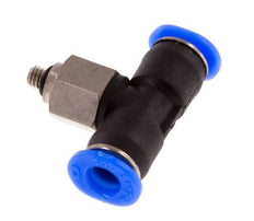 4mm x M 3 Inline T-Stück Steckverschraubung mit Außengewinde Stahl/PBT NBR Drehbares Kompaktdesign [2 Stück]
