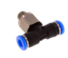 3mm x M 5 Inline T-Stück Steckverschraubung mit Außengewinde Messing/PBT NBR Drehbares Kompaktdesign [2 Stück]