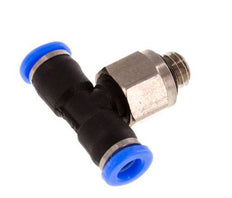3mm x M 5 Inline T-Stück Steckverschraubung mit Außengewinde Messing/PBT NBR Drehbares Kompaktdesign [2 Stück]