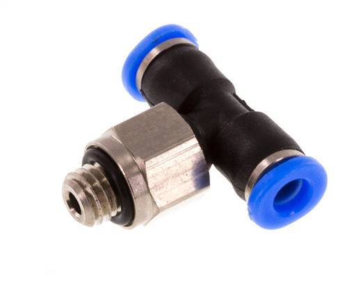 3mm x M 5 Inline T-Stück Steckverschraubung mit Außengewinde Messing/PBT NBR Drehbares Kompaktdesign [2 Stück]