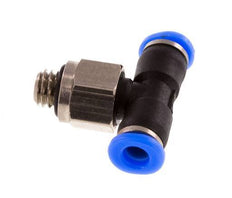 3mm x M 5 Inline T-Stück Steckverschraubung mit Außengewinde Messing/PBT NBR Drehbares Kompaktdesign [2 Stück]