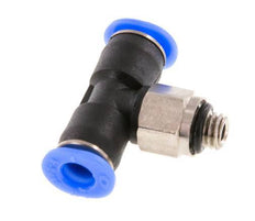 4mm x M 5 Inline T-Stück Steckverschraubung mit Außengewinde Messing/PBT NBR Drehbares Kompaktdesign [2 Stück]