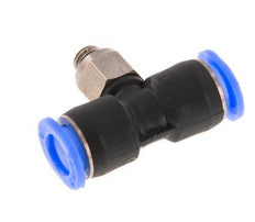 6mm x M 5 Inline T-Stück Steckverschraubung mit Außengewinde Messing/PBT NBR Drehbares Kompaktdesign [2 Stück]