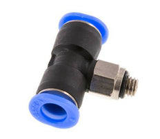 6mm x M 5 Inline T-Stück Steckverschraubung mit Außengewinde Messing/PBT NBR Drehbares Kompaktdesign [2 Stück]