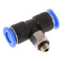 6mm x M 5 Inline T-Stück Steckverschraubung mit Außengewinde Messing/PBT NBR Drehbares Kompaktdesign [2 Stück]
