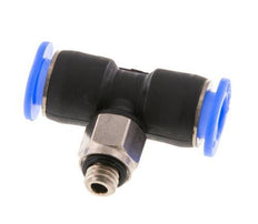 6mm x M 5 Inline T-Stück Steckverschraubung mit Außengewinde Messing/PBT NBR Drehbares Kompaktdesign [2 Stück]