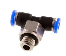 3mm x M 6 Inline T-Stück Steckverschraubung mit Außengewinde Messing/PBT NBR Drehbares Kompaktdesign [2 Stück]