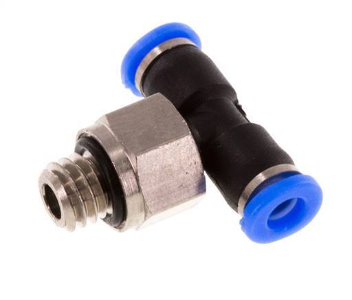 3mm x M 6 Inline T-Stück Steckverschraubung mit Außengewinde Messing/PBT NBR Drehbares Kompaktdesign [2 Stück]