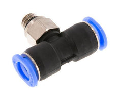 6mm x M 6 Inline T-Stück Steckverschraubung mit Außengewinde Messing/PBT NBR Drehbares Kompaktdesign [2 Stück]