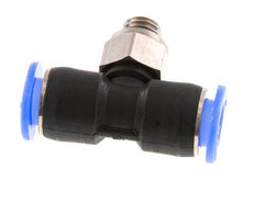 6mm x M 6 Inline T-Stück Steckverschraubung mit Außengewinde Messing/PBT NBR Drehbares Kompaktdesign [2 Stück]