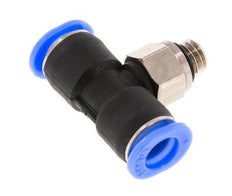 6mm x M 6 Inline T-Stück Steckverschraubung mit Außengewinde Messing/PBT NBR Drehbares Kompaktdesign [2 Stück]
