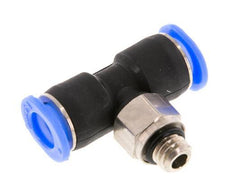 6mm x M 6 Inline T-Stück Steckverschraubung mit Außengewinde Messing/PBT NBR Drehbares Kompaktdesign [2 Stück]