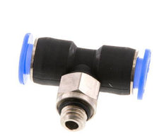 6mm x M 6 Inline T-Stück Steckverschraubung mit Außengewinde Messing/PBT NBR Drehbares Kompaktdesign [2 Stück]