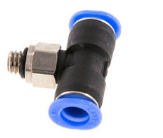 6mm x M 6 Inline T-Stück Steckverschraubung mit Außengewinde Messing/PBT NBR Drehbares Kompaktdesign [2 Stück]