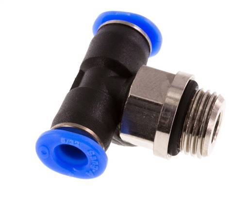 4mm x G1/8'' Inline Tee Push-in Fitting with Male Threads Brass/PBT NBR Rotatable Compact Design [2 Pieces]