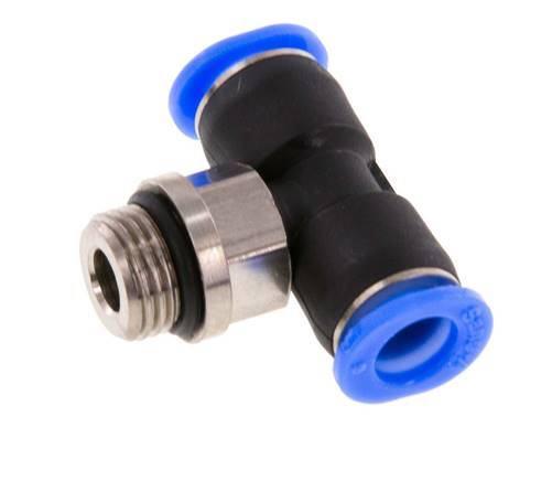 6mm x G1/8'' Inline T-Stück Steckverschraubung mit Außengewinde Messing/PBT NBR Drehbares Kompaktdesign [2 Stück]