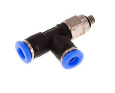 3mm x M 3 rechtwinkliges T-Stück Steckverschraubung mit Außengewinde Stahl/PBT NBR drehbar kompaktes Design [2 Stück]