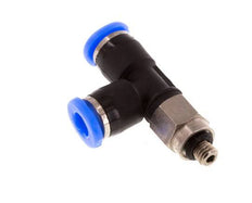 3mm x M 3 rechtwinkliges T-Stück Steckverschraubung mit Außengewinde Stahl/PBT NBR drehbar kompaktes Design [2 Stück]