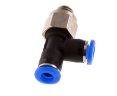 3mm x M 5 rechtwinkliges T-Stück Steckverschraubung mit Außengewinde Messing/PBT NBR drehbar kompaktes Design [2 Stück]