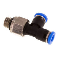 3mm x M 6 rechtwinkliges T-Stück Steckverschraubung mit Außengewinde Messing/PBT NBR drehbar kompaktes Design [2 Stück]