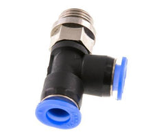4mm x R1/8'' Rechtwinkliges T-Stück Steckverschraubung mit Außengewinde Messing/PBT NBR Drehbares Kompaktdesign [2 Stück]