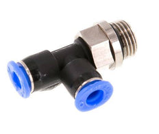 4mm x G1/8'' Rechtwinkliges T-Stück Steckverschraubung mit Außengewinde Messing/PBT NBR Drehbares Kompaktdesign [2 Stück]