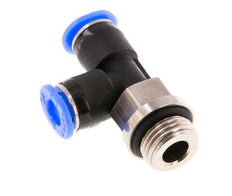 4mm x G1/8'' Rechtwinkliges T-Stück Steckverschraubung mit Außengewinde Messing/PBT NBR Drehbares Kompaktdesign [2 Stück]