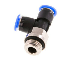 4mm x G1/8'' Rechtwinkliges T-Stück Steckverschraubung mit Außengewinde Messing/PBT NBR Drehbares Kompaktdesign [2 Stück]