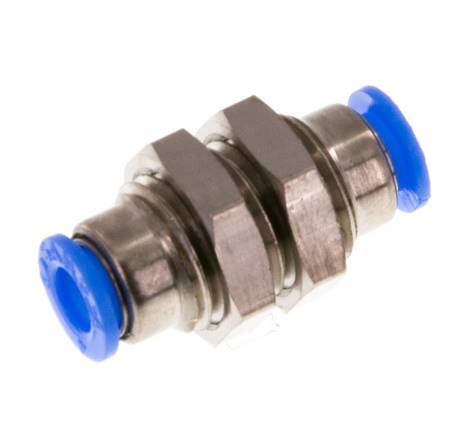 4mm Steckverschraubung Messing/PBT NBR Bulkhead Kompaktes Design [2 Stück]