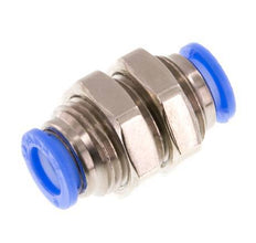 6mm Steckverschraubung Messing/PBT NBR Bulkhead Kompaktes Design [2 Stück]