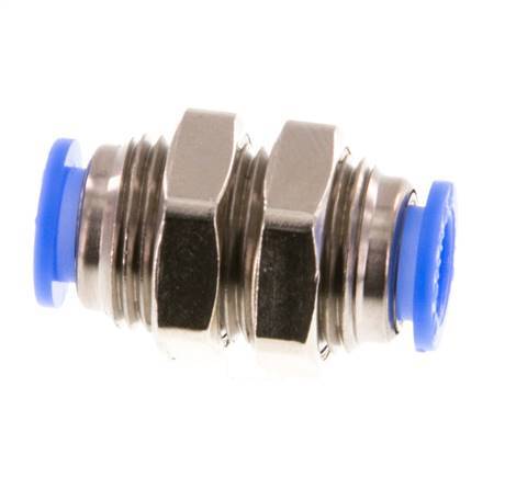 6mm Steckverschraubung Messing/PBT NBR Bulkhead Kompaktes Design [2 Stück]