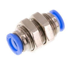 6mm Steckverschraubung Messing/PBT NBR Bulkhead Kompaktes Design [2 Stück]