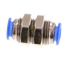 6mm Steckverschraubung Messing/PBT NBR Bulkhead Kompaktes Design [2 Stück]