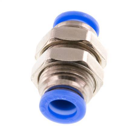 6mm Steckverschraubung Messing/PBT NBR Bulkhead Kompaktes Design [2 Stück]