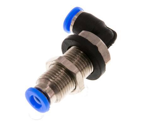 3mm 90Grad-Winkel-Steckverschraubung Stahl/PBT NBR Bulkhead Kompaktes Design [2 Stück]