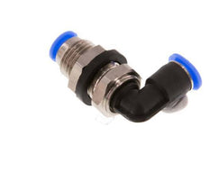 4mm 90deg Elbow Push-in Fitting Brass/PBT NBR Bulkhead Compact Design [2 Pieces]