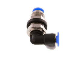 4mm 90deg Elbow Push-in Fitting Brass/PBT NBR Bulkhead Compact Design [2 Pieces]