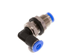 4mm 90deg Elbow Push-in Fitting Brass/PBT NBR Bulkhead Compact Design [2 Pieces]