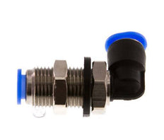6mm 90Grad Winkel Steckverschraubung Messing/PBT NBR Schottverschraubung Kompaktes Design [2 Stück]