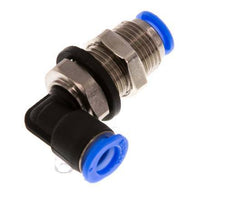 6mm 90Grad Winkel Steckverschraubung Messing/PBT NBR Schottverschraubung Kompaktes Design [2 Stück]