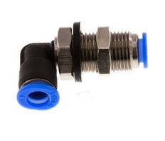 6mm 90Grad Winkel Steckverschraubung Messing/PBT NBR Schottverschraubung Kompaktes Design [2 Stück]
