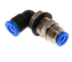6mm 90Grad Winkel Steckverschraubung Messing/PBT NBR Schottverschraubung Kompaktes Design [2 Stück]