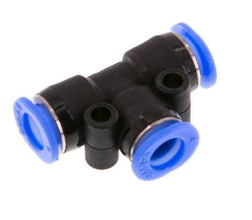 6mm T-Stück Einsteckverschraubung PBT NBR Kompaktes Design [2 Stück]