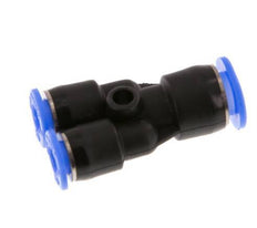 4mm x 6mm Y Push-in Fitting PBT NBR Compact Design [2 Pieces]