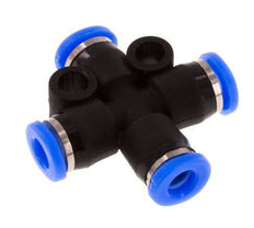 3mm Kreuzsteckverschraubung PA 66 NBR Kompaktbauweise [2 Stück]