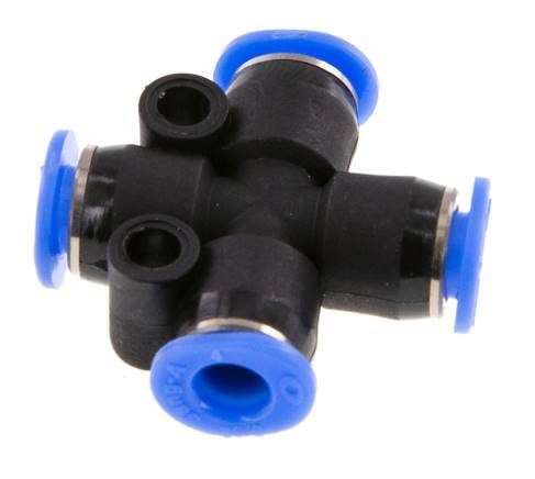 4mm Kreuzsteckverschraubung PA 66 NBR Kompaktbauweise [2 Stück]